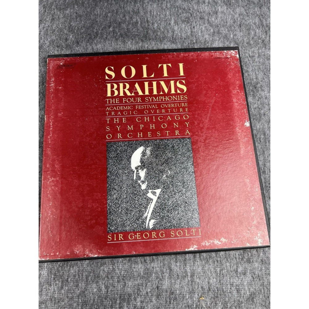 Brahms Solti Vinyl Box Set The Four Symphonies London 4xLP Chicago Orchestra